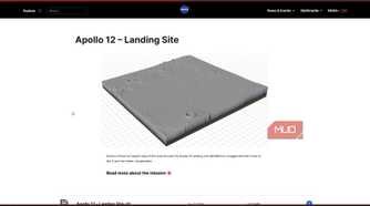 Nasa Apollo 12 landing site 3d model.-1