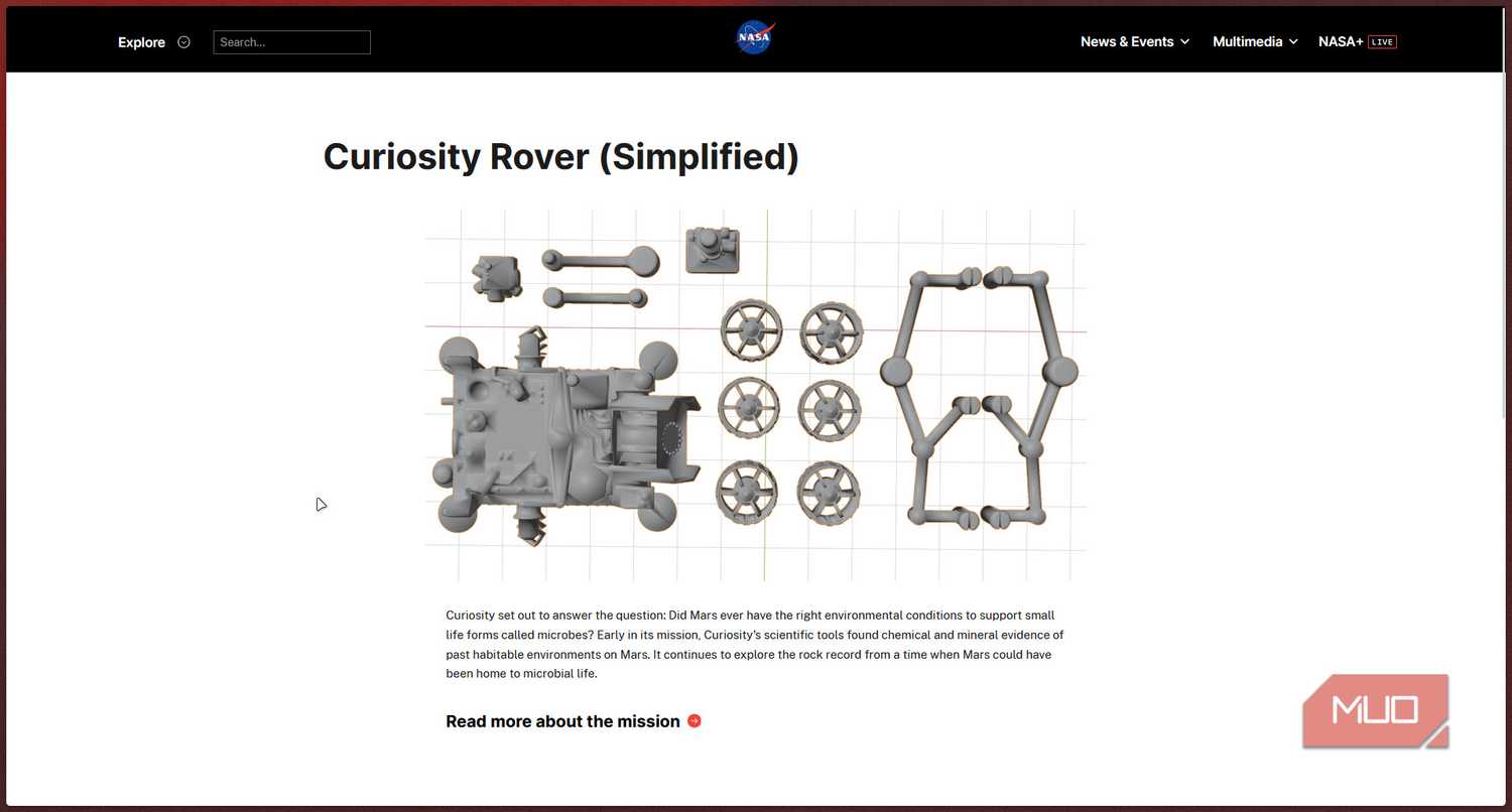 NASA curiosity rover 3d model.-1