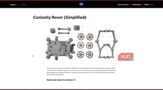 NASA curiosity rover 3d model.-1