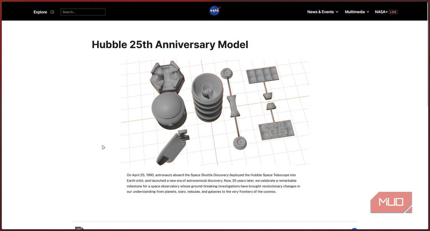 NASA hubble 3d model.-1