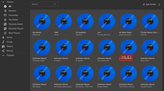 All albums displayed on Navidrome.