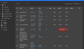All songs displayed on Navidrome.