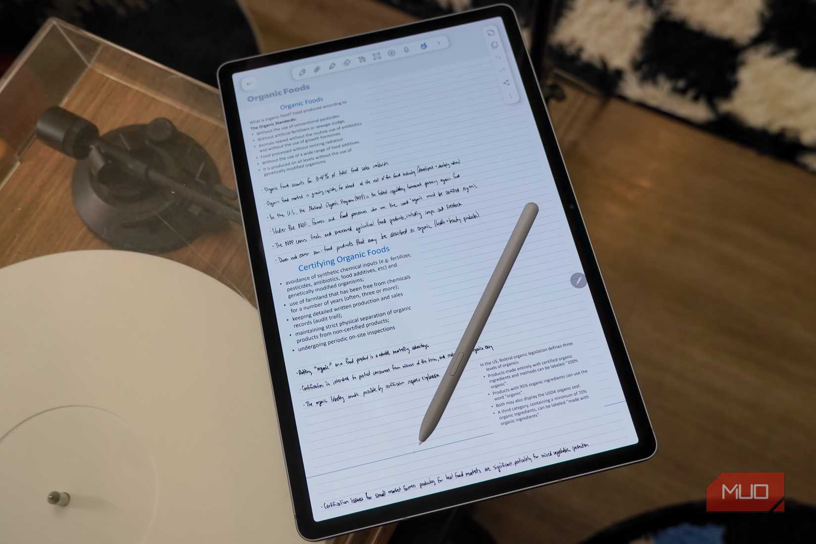 Notability on an Android tablet.