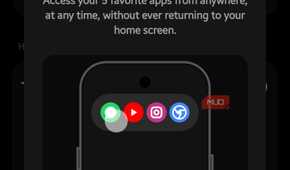Tutorial popup explaining The Notch Menu multitasking hub