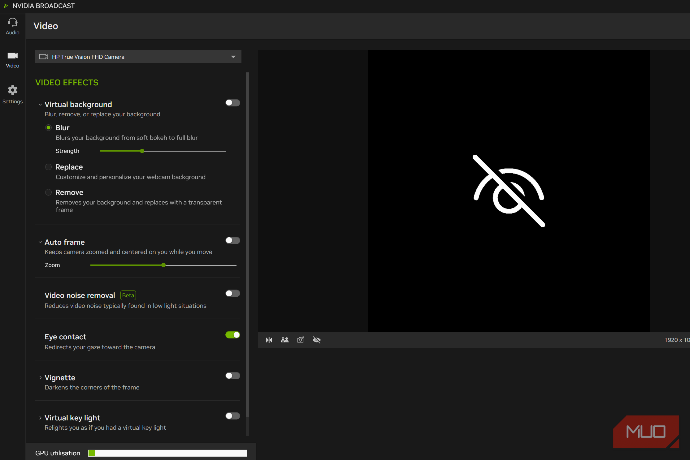 nvidia broadcast video effects
