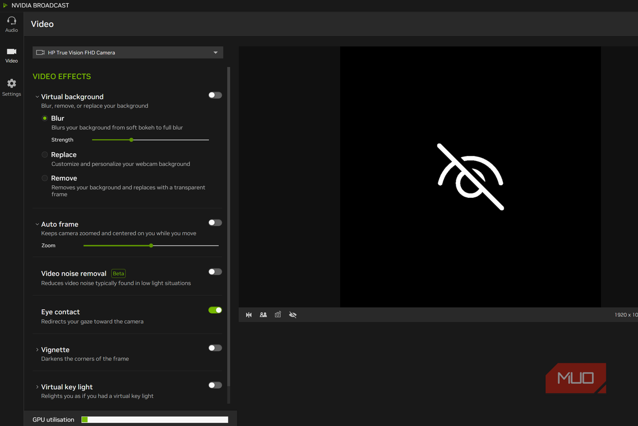 nvidia broadcast video effects
