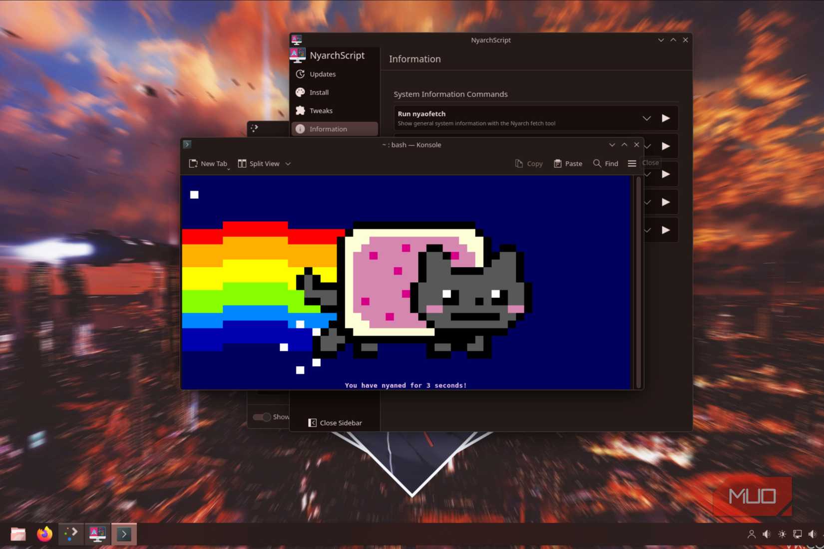 Nyan Cat on Nyarch