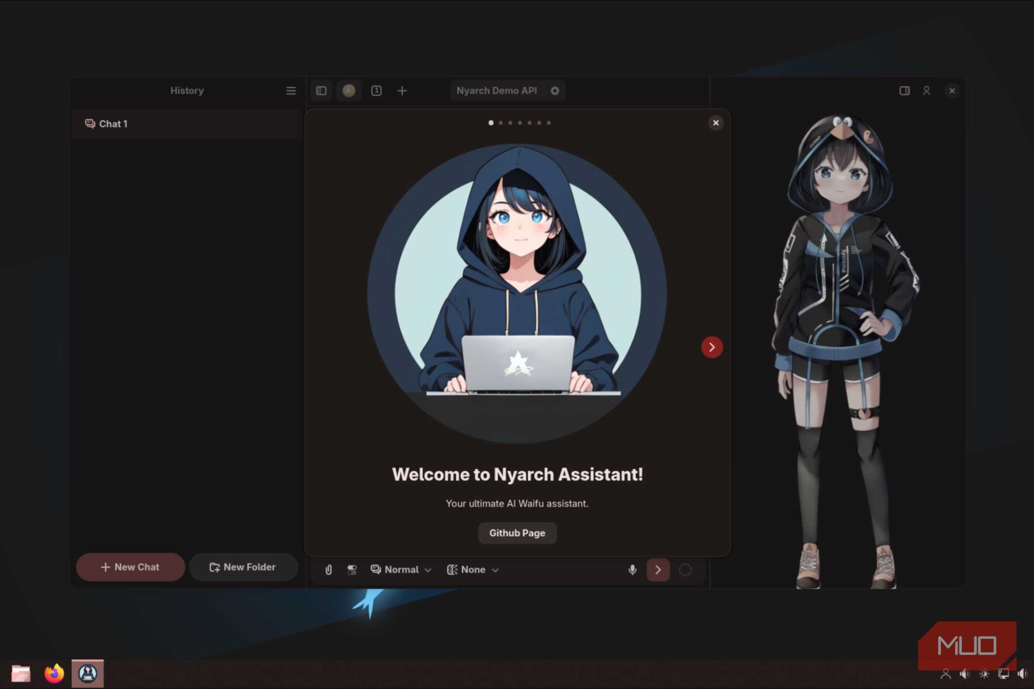 The Nyarch assistant setup process