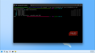 Ocrmypdf Processing Pdf With Optical Character Recognition In Wsl Terminal