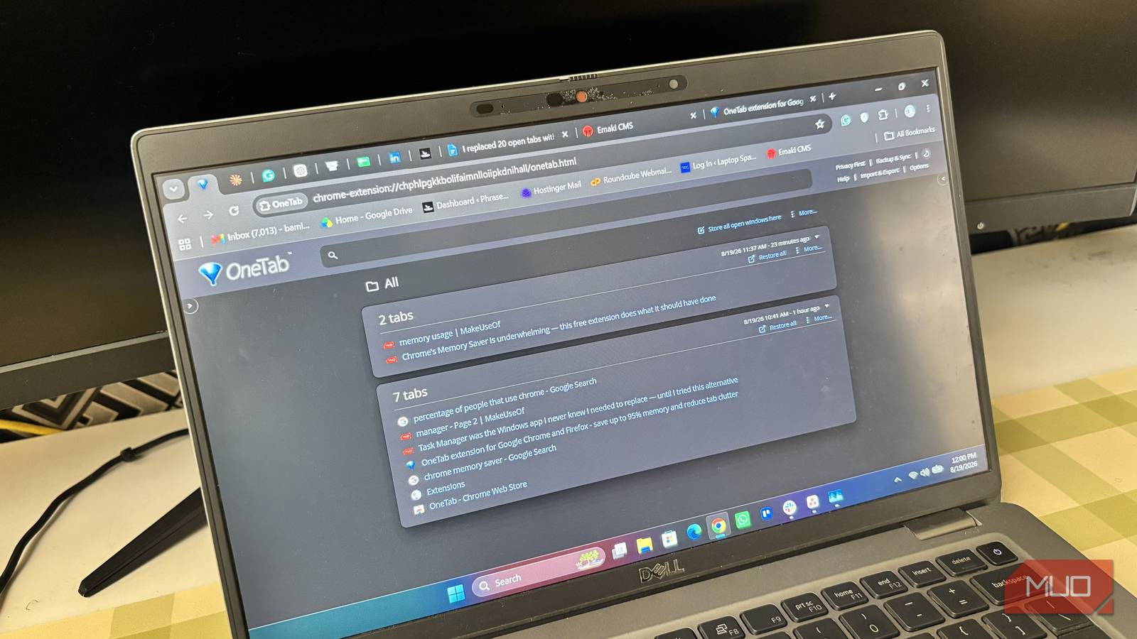 I replaced 20 open tabs with a tab manager, and my browser finally uses less RAM