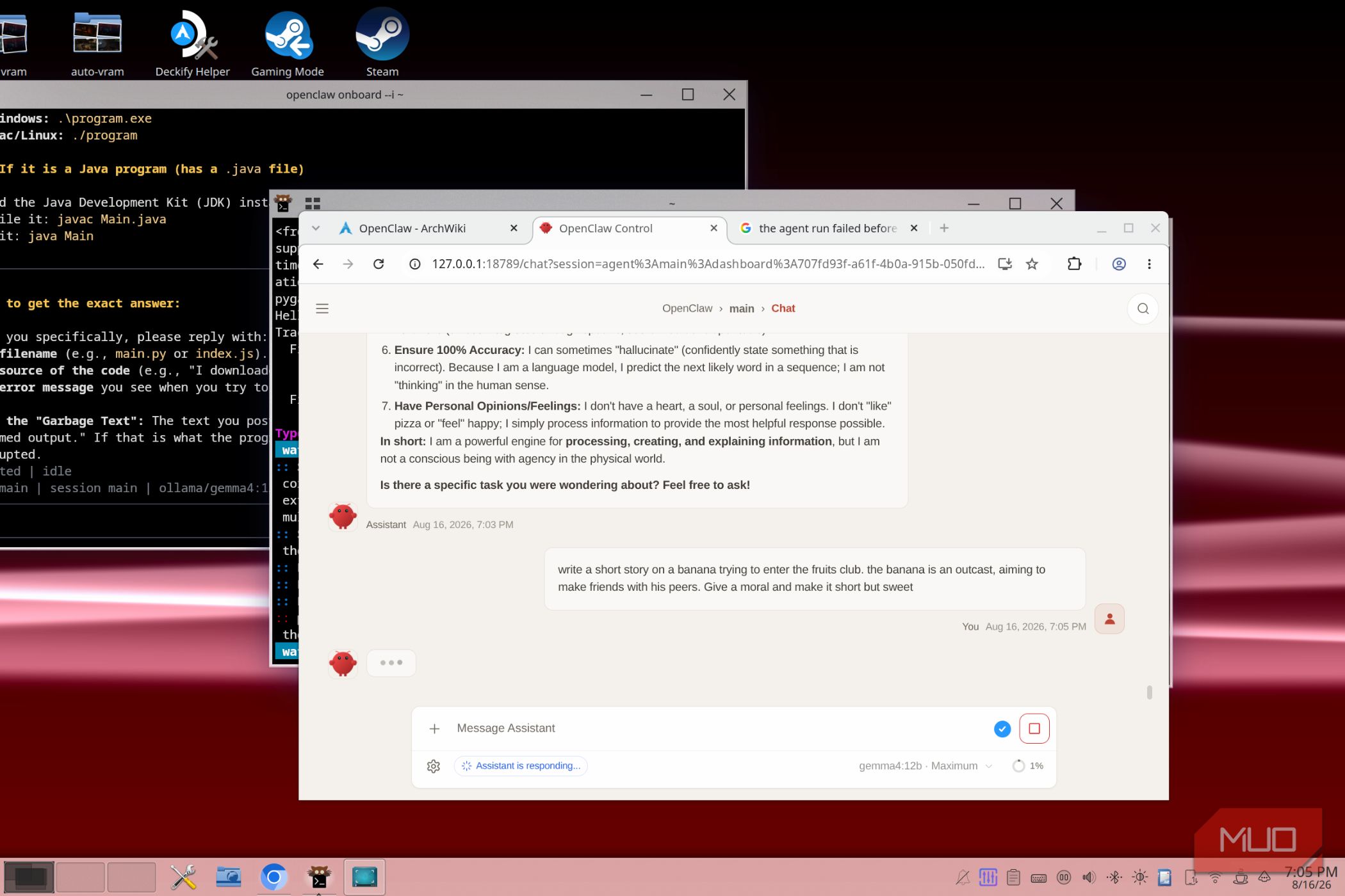 Writing a story using OpenClaw