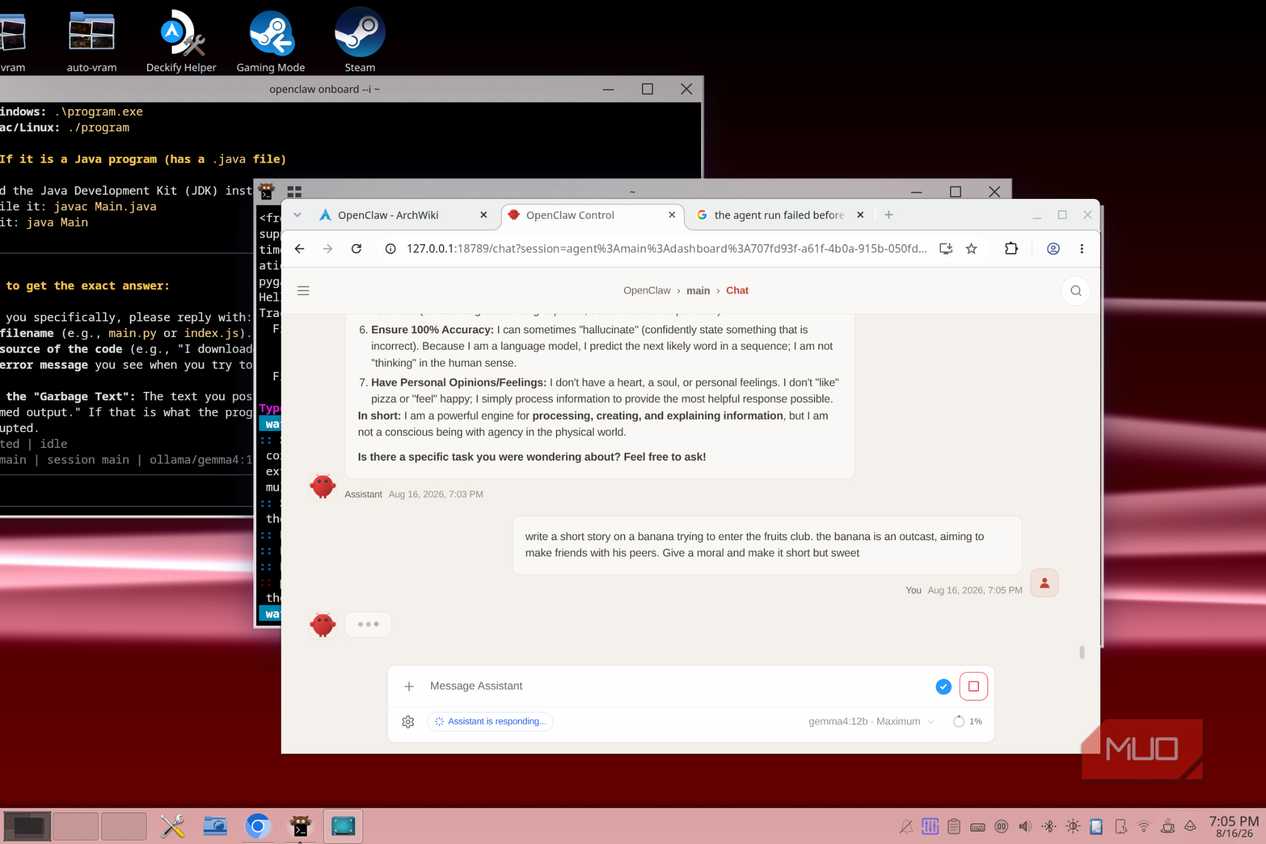 Writing a story using OpenClaw