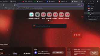 Opening Brave containers from new tab