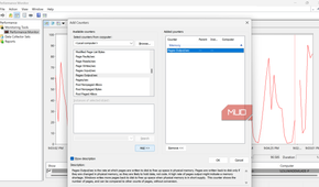 Performance monitor add counters dialog window