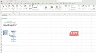 PivotTable 1 in Excel.