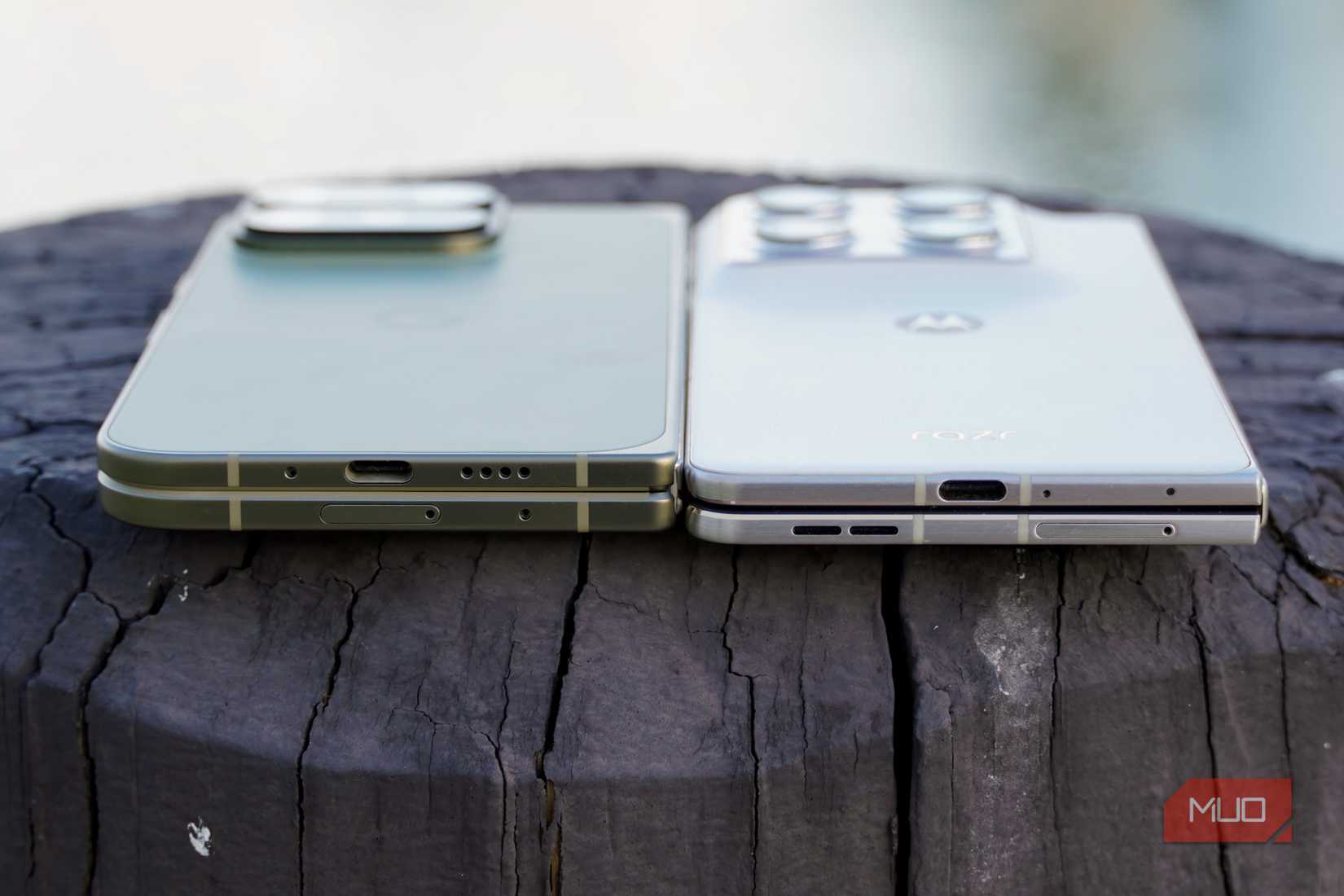 A thickness comparison between the Pixel 11 Pro Fold and the Razr Fold.