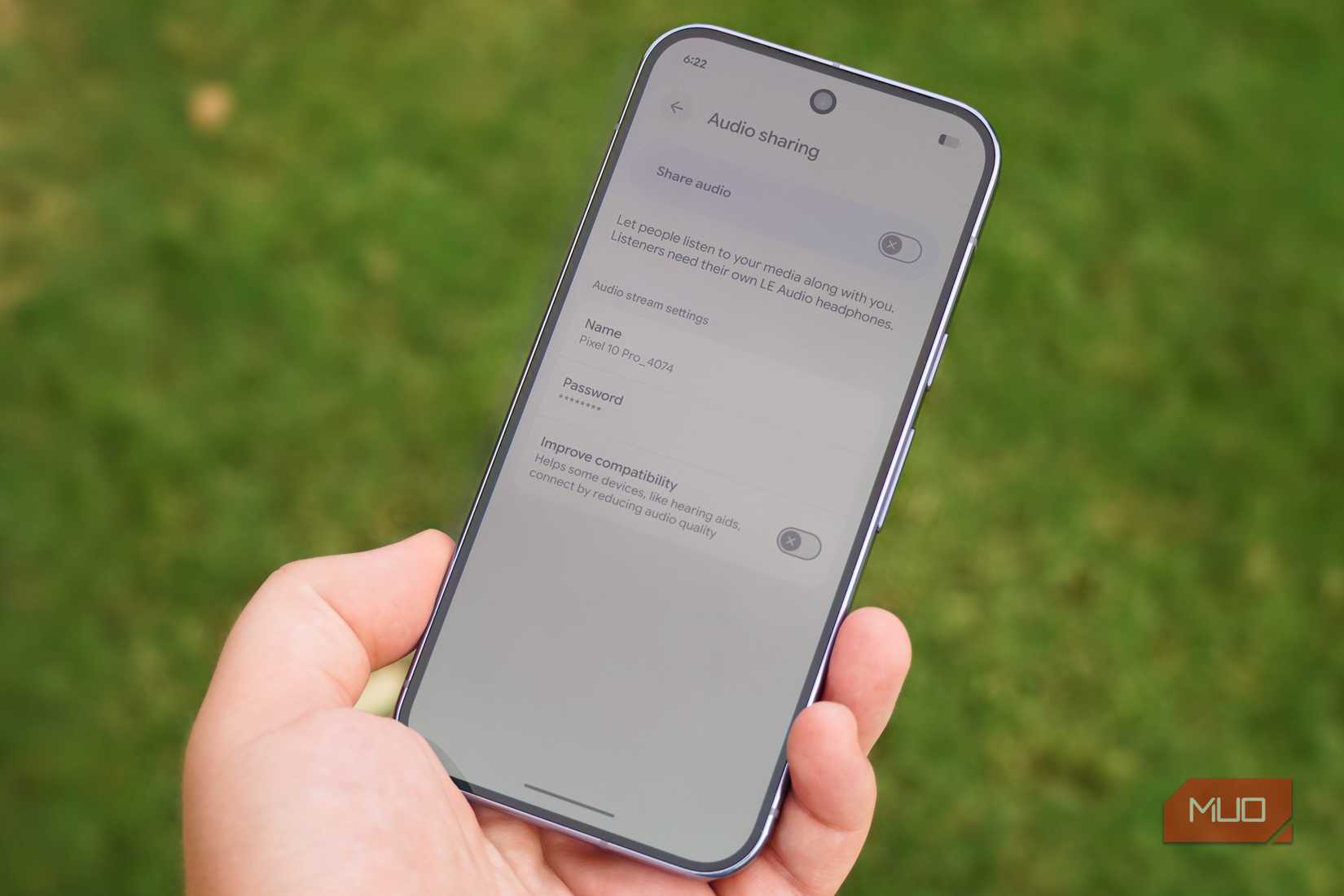 Audio sharing features on a Pixel phone.
