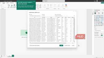 Power Bi desktop data import screen.