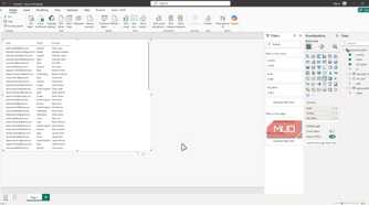 Power Bi desktop data selection screen.