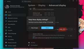 Prompt to keep display settings or not