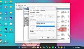 Properties of Windows Update service