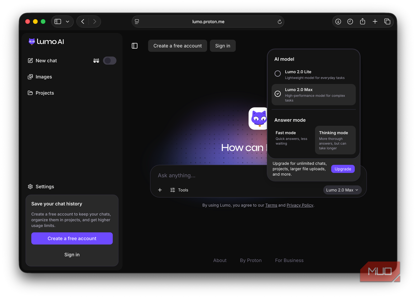 Proton Lumo Interface