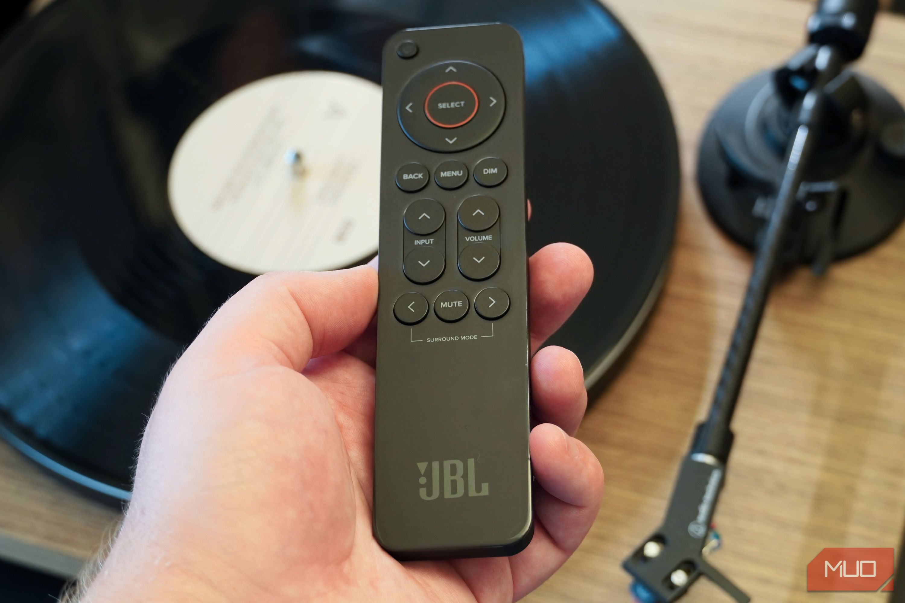The surround mode buttons on an AVR remote.