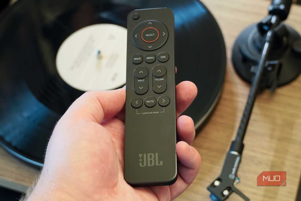 The surround mode buttons on an AVR remote.