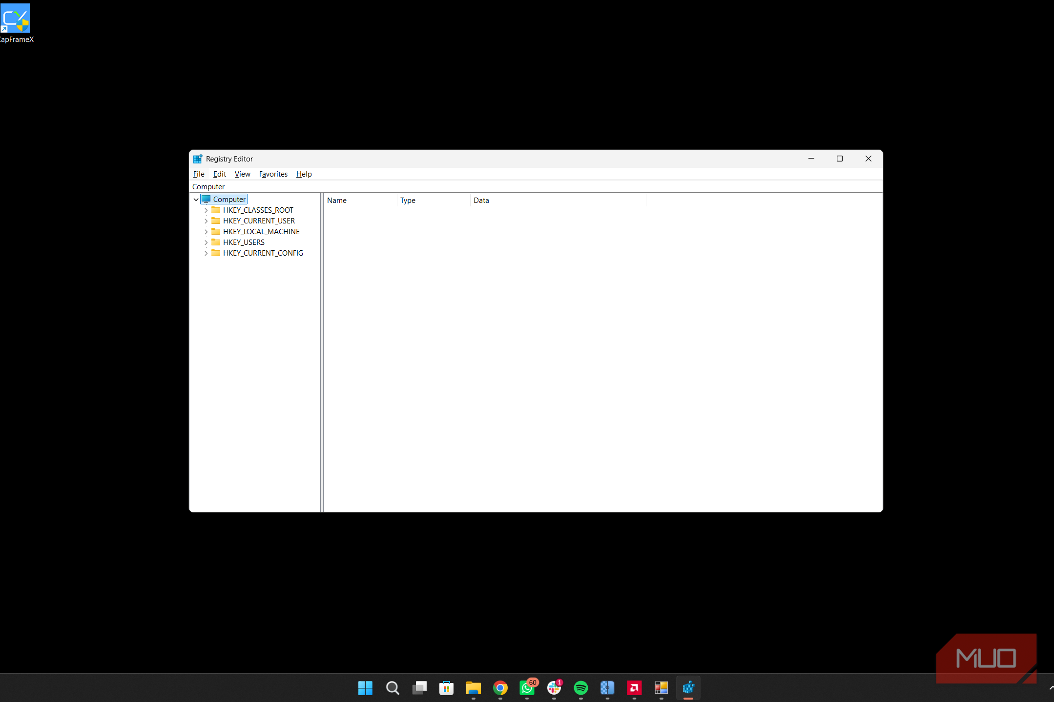 registry editor