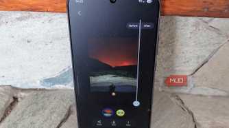 Samsung Gallery Remaster comparison showing most of the original darker photo before enhancement