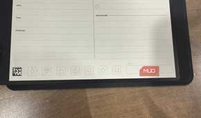 rocketbook pro 2.0 planner page showing evening reminders and icon row