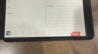 rocketbook pro 2.0 planner page showing evening reminders and icon row