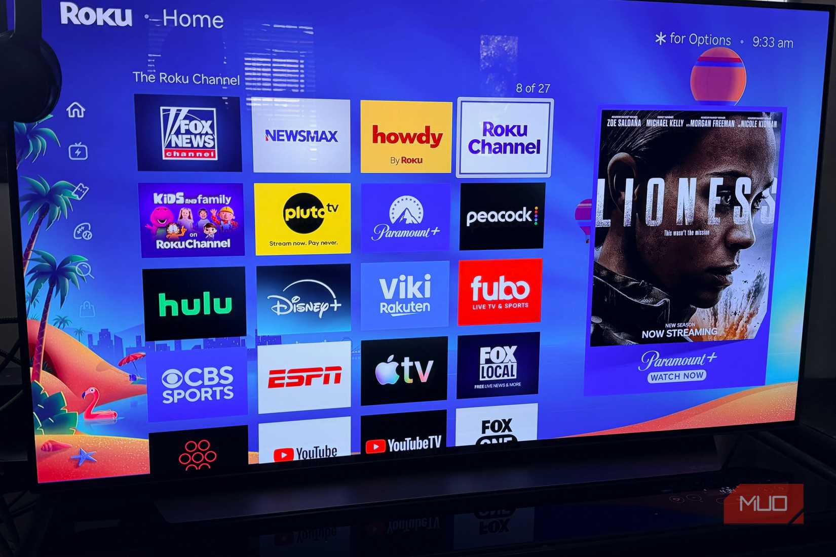 Roku home screen.