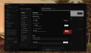 Rowboat settings Connections panel listing Google (connected), Fireflies, Slack, and Gmail toolkit options