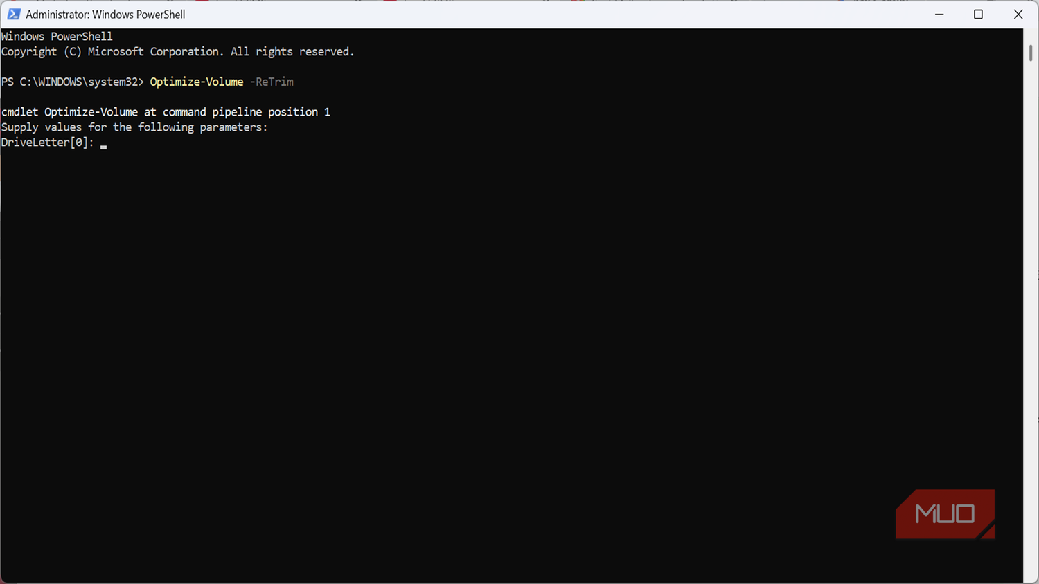 Оптимизация накопителя через PowerShell Запуск команды optimize retrim для внешнего SSD