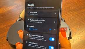 A Samsung Galaxy S26 Ultra phone showing audio codec settings.