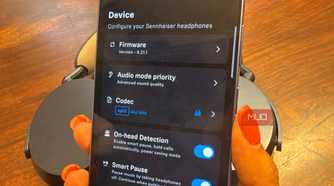 A Samsung Galaxy S26 Ultra phone showing audio codec settings.
