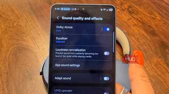 Dolby Atmos settings on the Samsung Galaxy S26 Ultra.