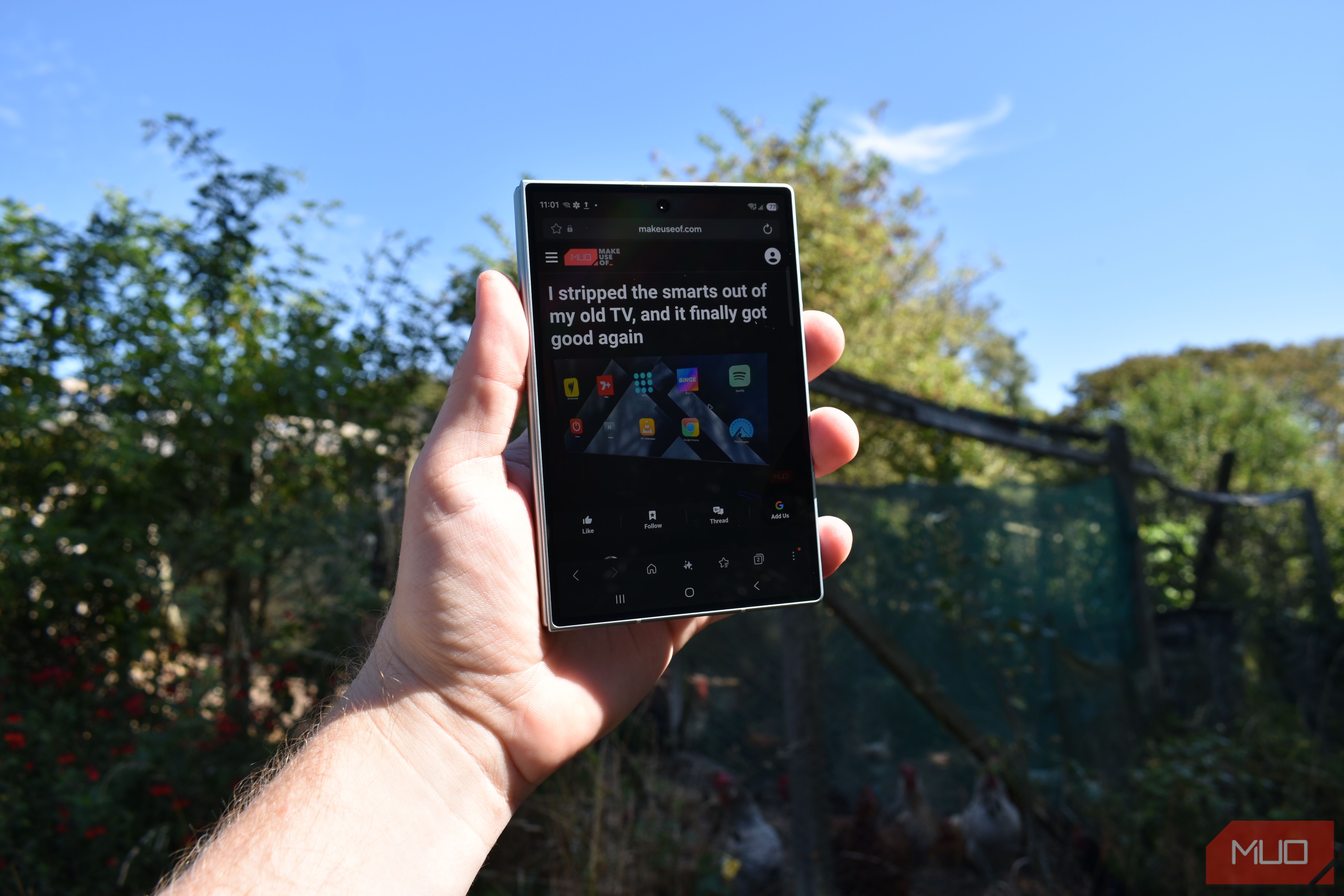 samsung galaxy z fold 8 folded front view in hand