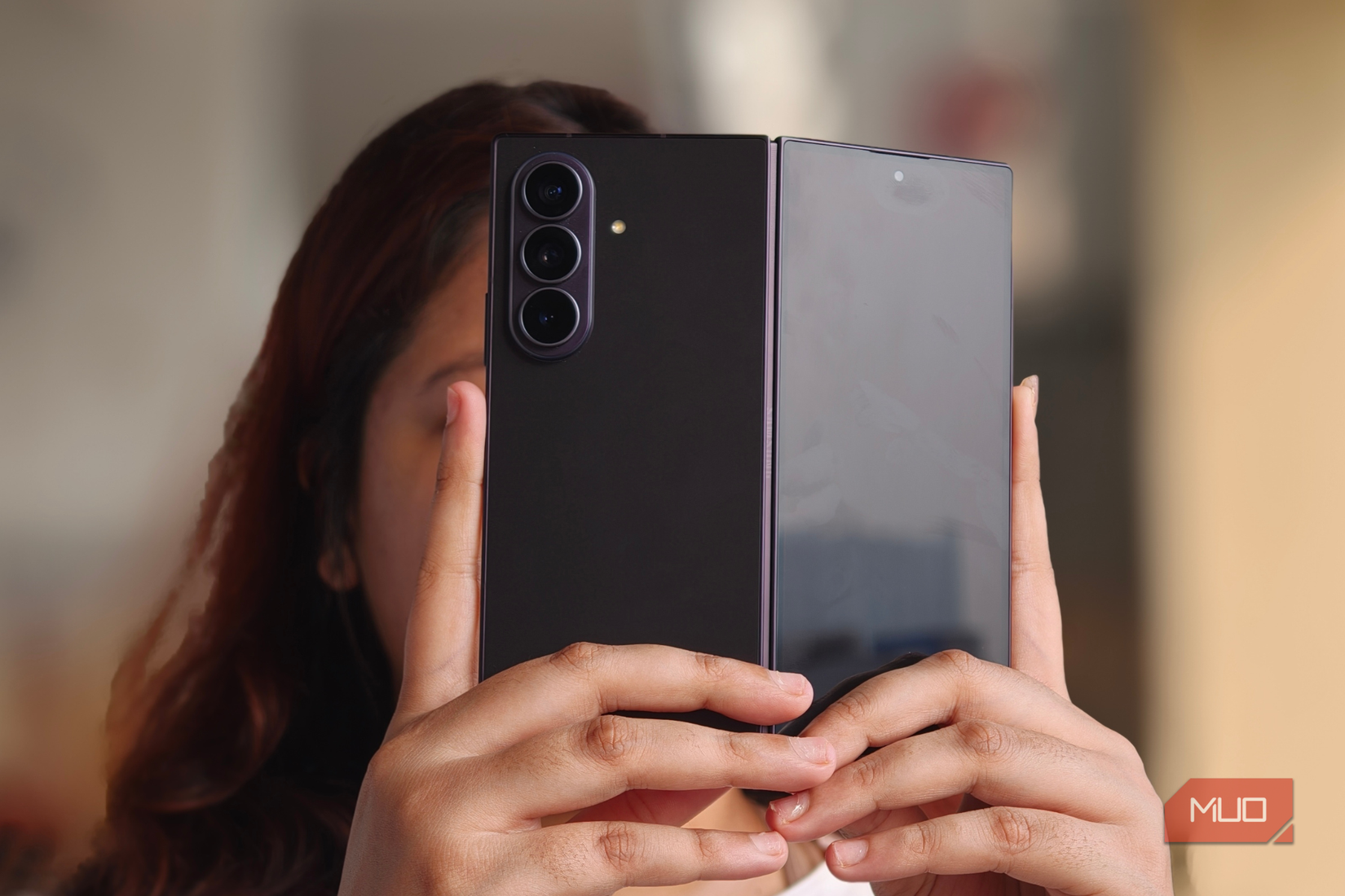 Samsung Galaxy Z Fold 8 Ultra unfolded in a person's hand