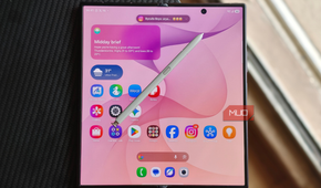 Samsung Galaxy Z Fold 8 Ultra with a S Pen on it