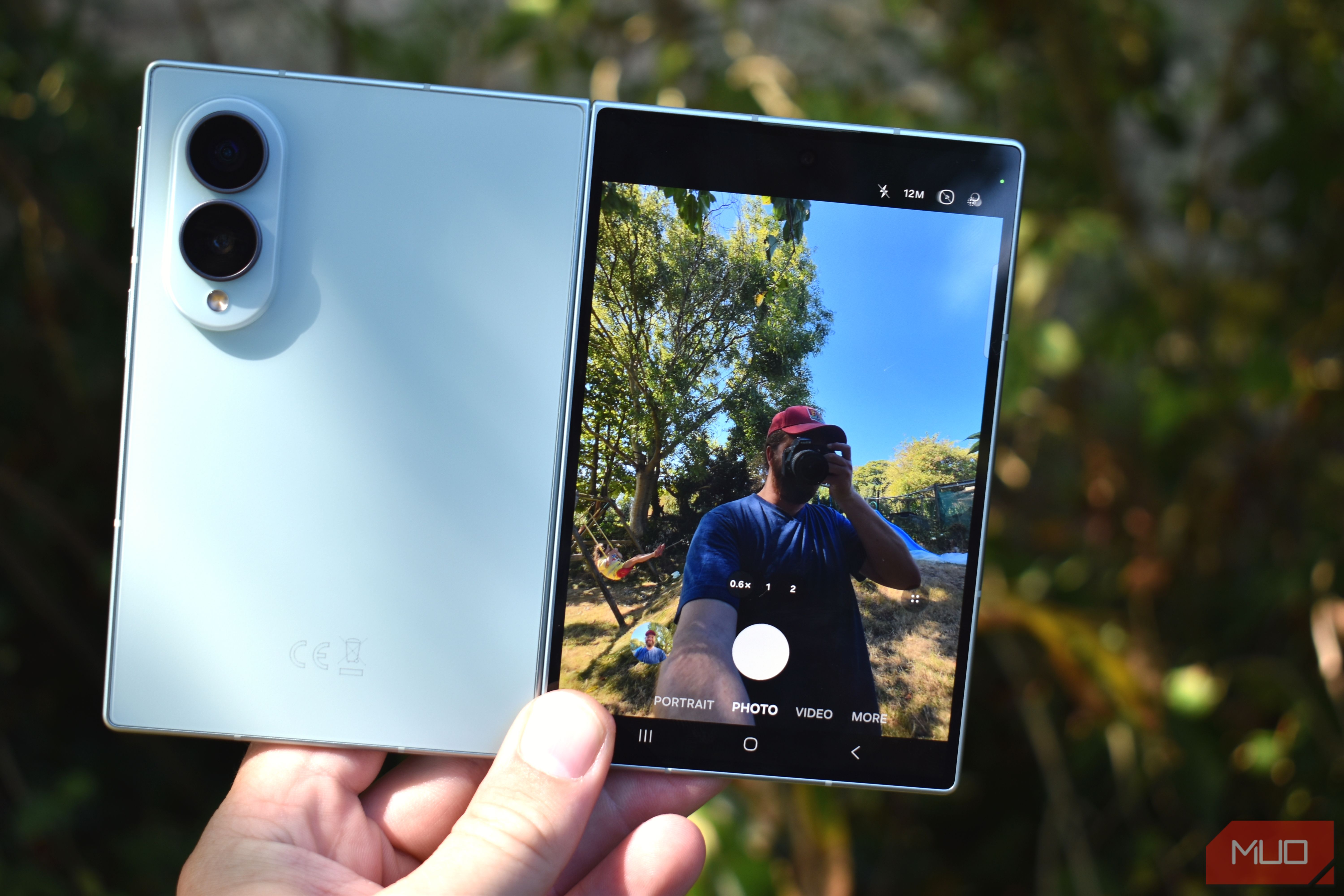 samsung galaxy z fold 8 unfolded rear panel camera.