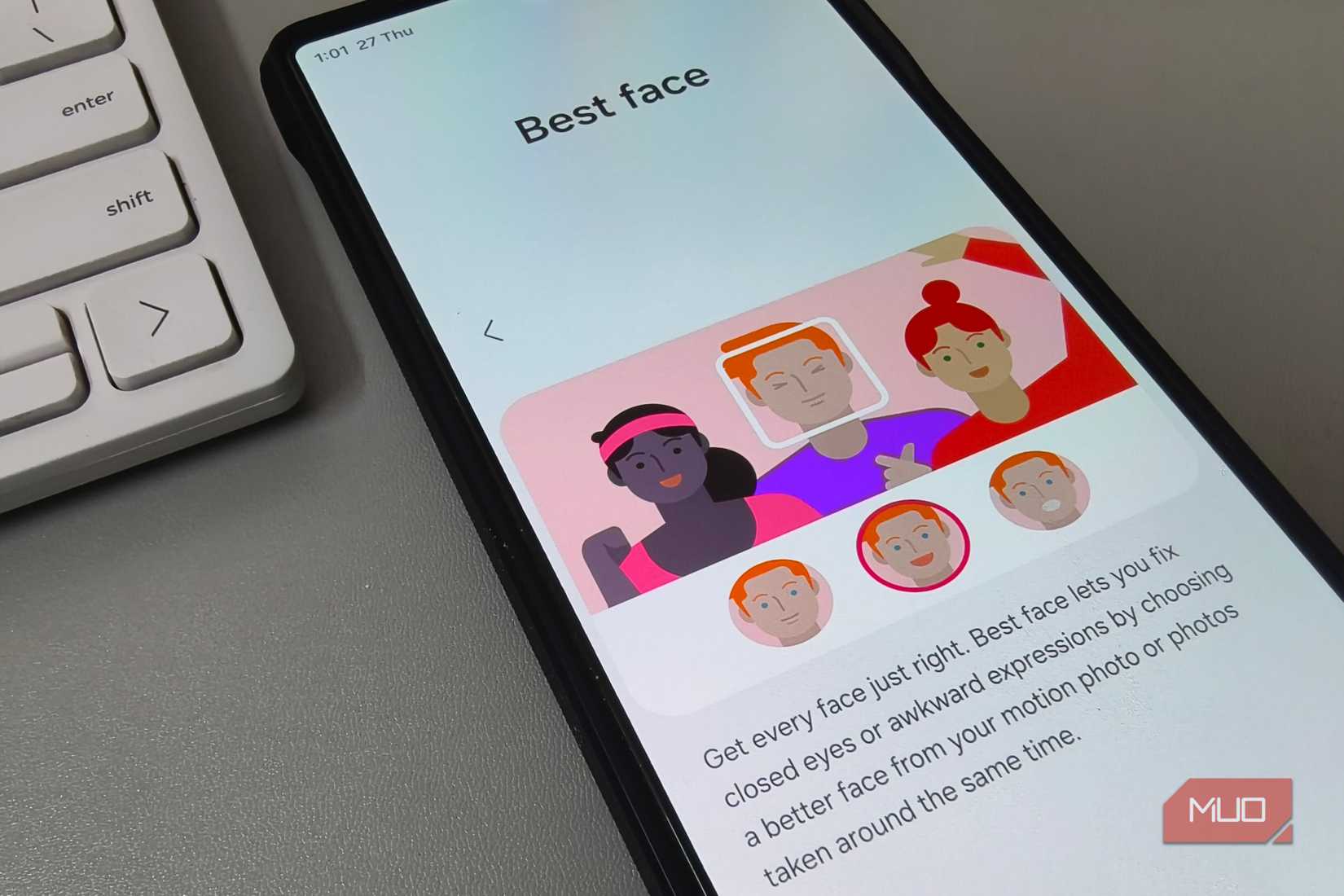 Samsung Gallery Best face showing group photo example