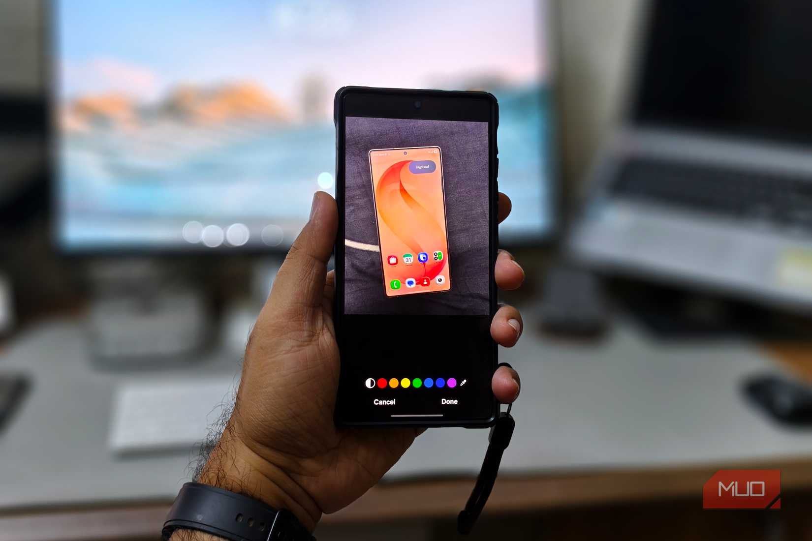 Samsung Gallery cutout tool with color picker