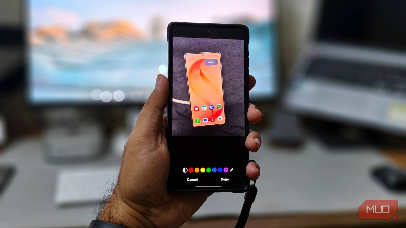 Samsung Gallery cutout tool with color picker