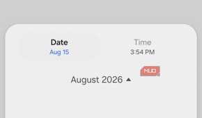 Samsung Gallery date picker with location field