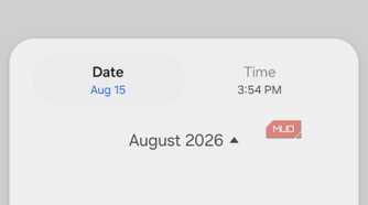 Samsung Gallery date picker with location field