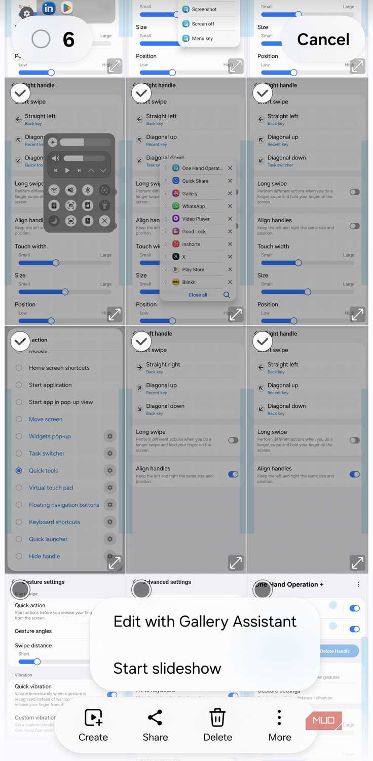 Samsung Gallery showing Edit with Gallery Assistant