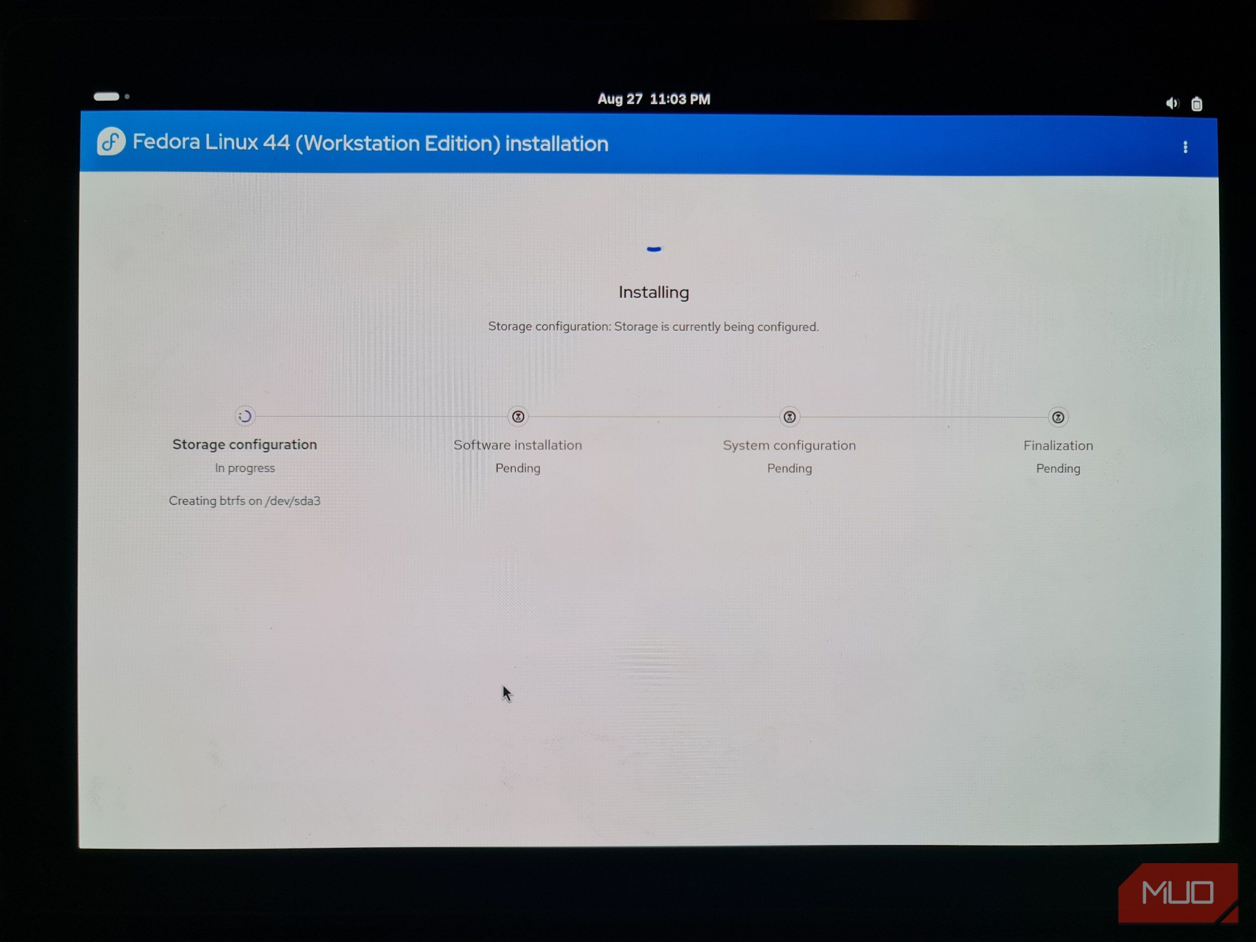 Installing Fedora Workstation 44 on Samsung ProTab