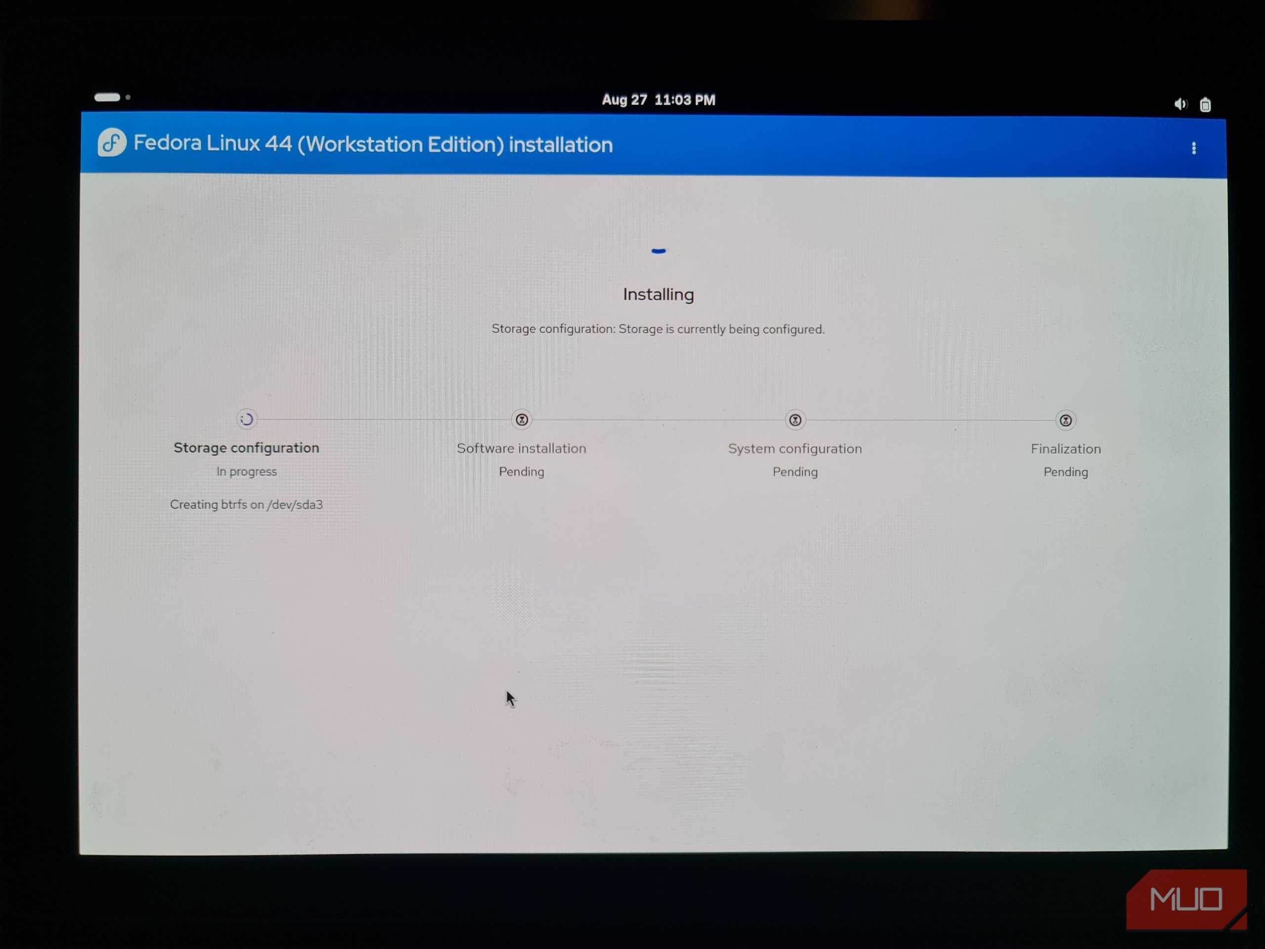 Installing Fedora Workstation 44 on Samsung ProTab